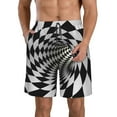 thumbnail image 1 of Naloa 3D Vortex Illusion Men's Beach Shorts, Surfing shorts, Swim trunks, Quick Dry Swim Trunks for Surfing Beach Fun - Large, 1 of 9