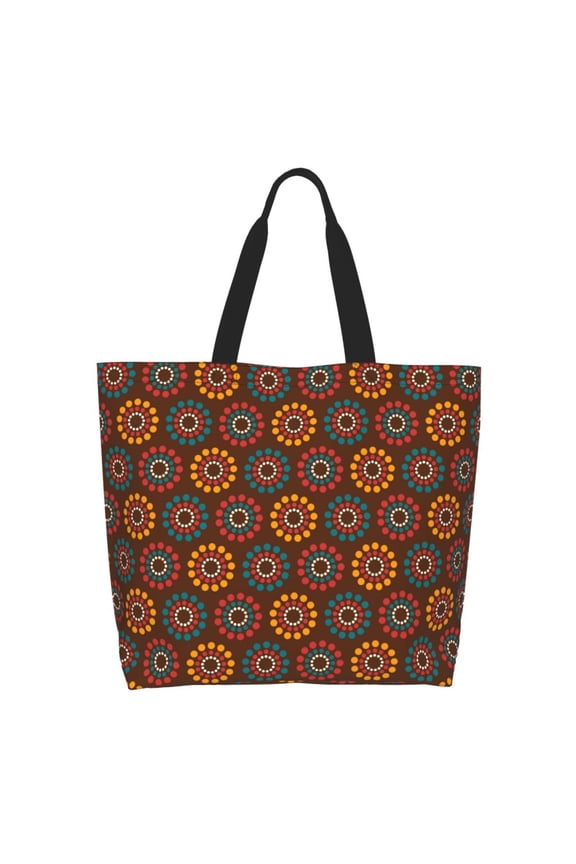 60s and 70s Aesthetic1 Tote Bag for Women Large Capacity Shoulder Bag for College Work Travel Shopping