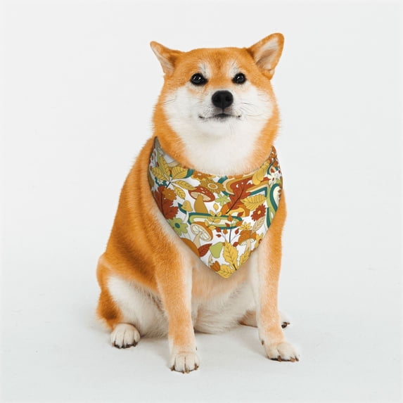 Naloa 70s Groovy Hippie Dog Bandana Large and Small-Dog Scarf Bib Handkerchief Accessories for Dogs and Cats(S-L)-Large
