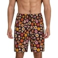 thumbnail image 1 of Naloa 70s Groovy Hippie Retro Men's Short Pajama Pants, Lounge Comfort Shorts with Elasticized Waistband and Side Pockets - Medium, 1 of 9