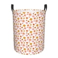 thumbnail image 1 of Naloa 70s Retro Flowers Large Laundry Basket Waterproof Round Collapsible Storage bin with Handles for Hamper Kids Room,Toy Storage, 1 of 6