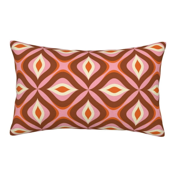 Naloa 70s Retro Style Pillowcase, Throw Pillowcase, Wrinkle-Free, Stain-Resistant with Hidden Zipper for Bedroom Sofa - 14"x20"