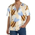 thumbnail image 1 of Naloa A Bee Men's Loose Fit Cuban Collar Short-Sleeve Shirt, Hawaiian Shirts, Mens Shirts Casual for Everyday Wear Outings-XX-Large, 1 of 5