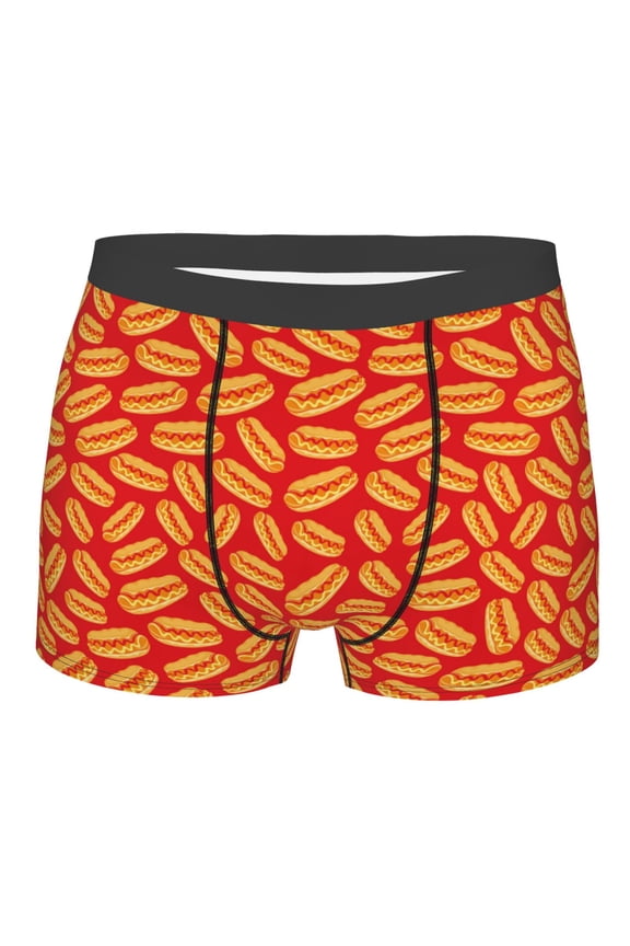 A Big Hot Dog Print Mens Underwear - Boxers for Men, Classic Briefs for Men