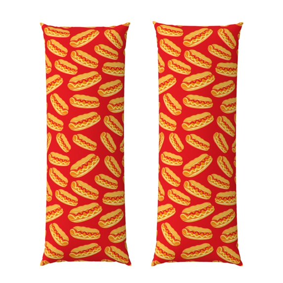 Naloa A Big Hot Dog Super Soft 20x60 Body Pillow Case,Long Side Hidden Zipper(PILLOWS ARE NOT INCLUDED)
