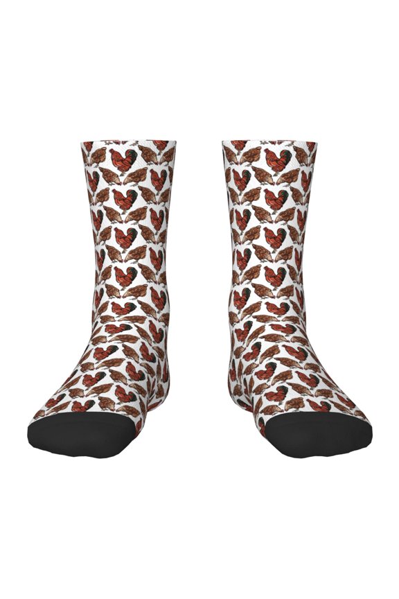 A Rooster With Chickens Kids Socks Unisex Kids and Toddlers' Crew Socks, ,1 Pairs