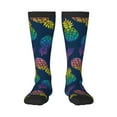 thumbnail image 1 of Naloa Abstract Bright Pineapple Fruit Retro Thigh High Socks Extra Long Stretchy Sock Women Over Knee High Opaque Stocking Daily Wear, 1 of 6