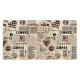 thumbnail image 1 of Naloa Abstract Coffee Pattern With Letters Gaming Mouse Pad Large Mouse Mat Long Extended Desk Pad Non-Slip Rubber Mice Pads Stitched Edges Thin Pad (16x29.5 Inch), 1 of 8