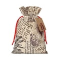 thumbnail image 1 of Naloa Abstract Coffee Pattern With Letters Drawstring Christmas Bags, 3D Xmas Gift Bags, Christmas Wrapping Bags, Xmas Goodie Bags, Treat Pouch Bags, Party Favor Bags-Medium, 1 of 9