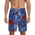 thumbnail image 1 of Naloa Abstract Colorful Butterflies Men's Short Pajama Pants, Lounge Comfort Shorts with Elasticized Waistband and Side Pockets - Medium, 1 of 9