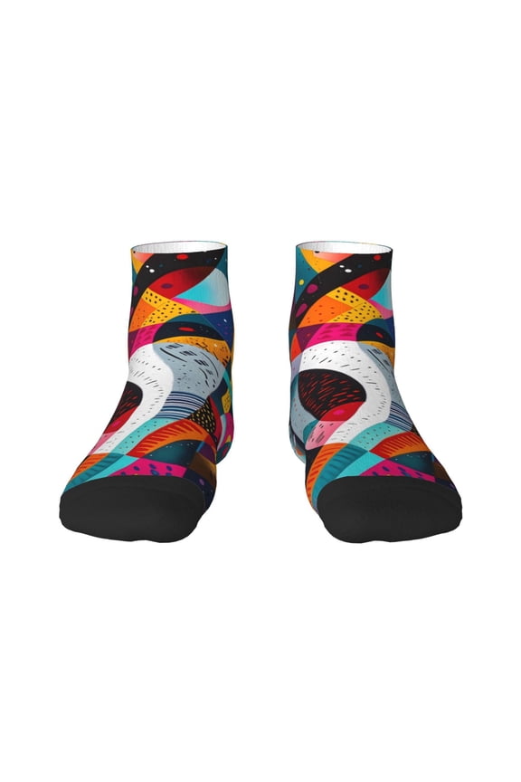 Abstract Jazz Instrumental Ankle Socks for Women Non Slip Socks No Show Socks Classic Low Cut Casual Socks Casual Socks