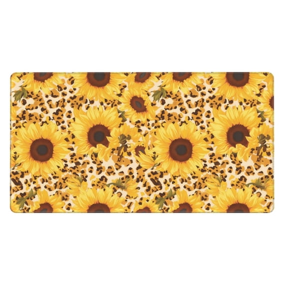 Naloa Abstract Leopard Print Sunflower Gaming Mouse Pad Large Mouse Mat ...