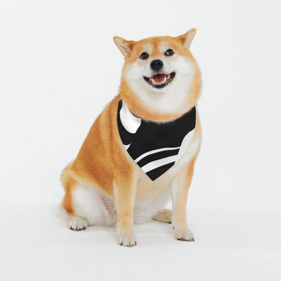 Naloa Abstract Monochrome Profile Dog Bandana Custom Dog Scarf Breathable Puppy Kerchief with Adjustable Bandana Bib for Dog and Cat-Large