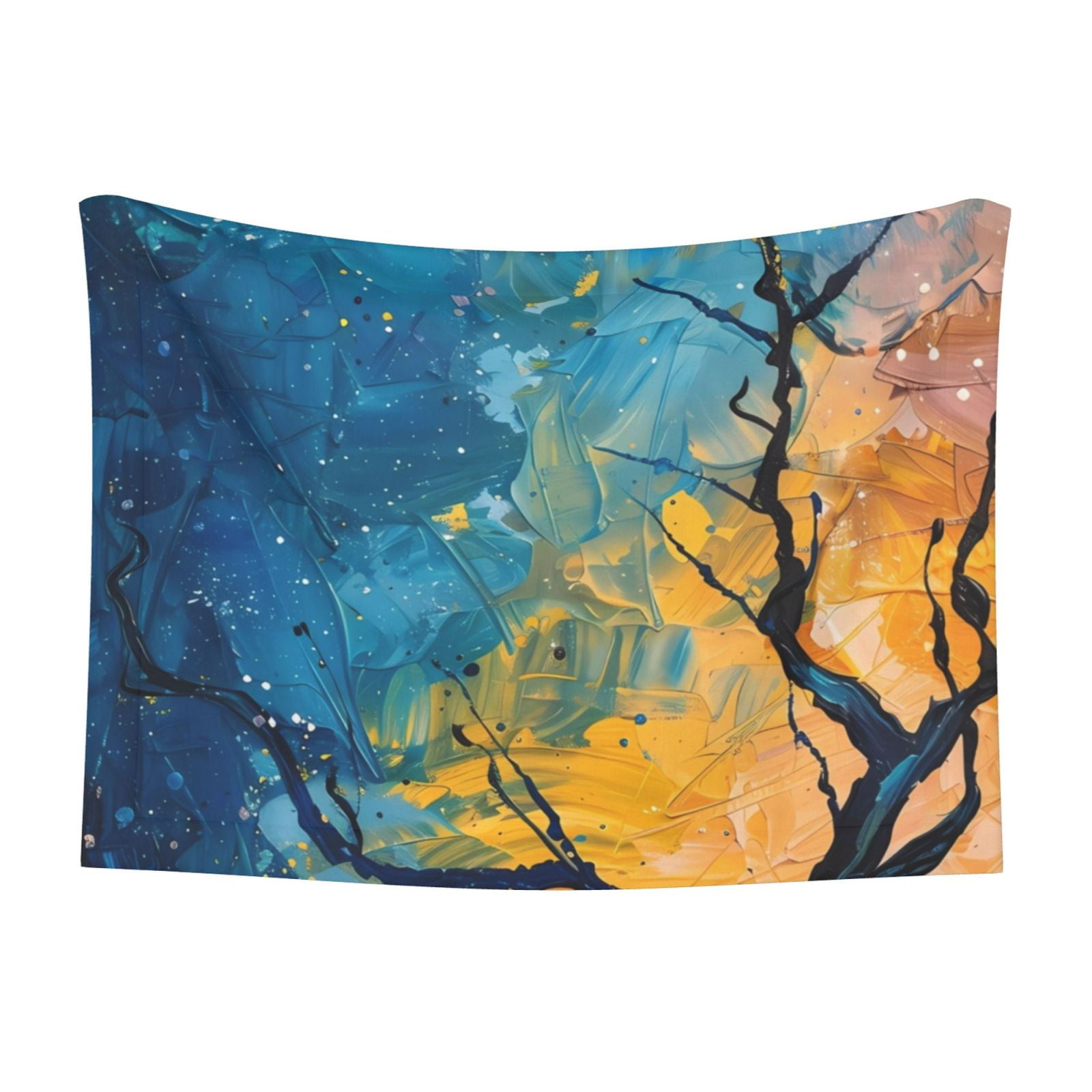 Naloa Abstract Night Sky Tree Dog Blanket, 3 Sizes Cat Blanket for Indoor Cats Large Medium Small Dog Gifts-Small