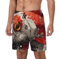 thumbnail image 1 of Naloa Abstract Red Koi Fish Art Print Men Swim Trunks with Compression Liner ,Board Shorts,Men's Swim Shorts with Drawstring and Elastic Waistband-Large, 1 of 6