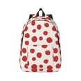 thumbnail image 1 of Naloa Abstract Red Polka Dot Canvas Backpack for Men Women Rucksack Casual Travel Daypack College Tote Satchel Bookbag for Teens-Small, 1 of 7