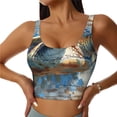 thumbnail image 1 of Naloa Abstract Sea Turtle Sports Bras for Women,Sports Bras for Women High Support with Removable Pads-XX-Large, 1 of 8