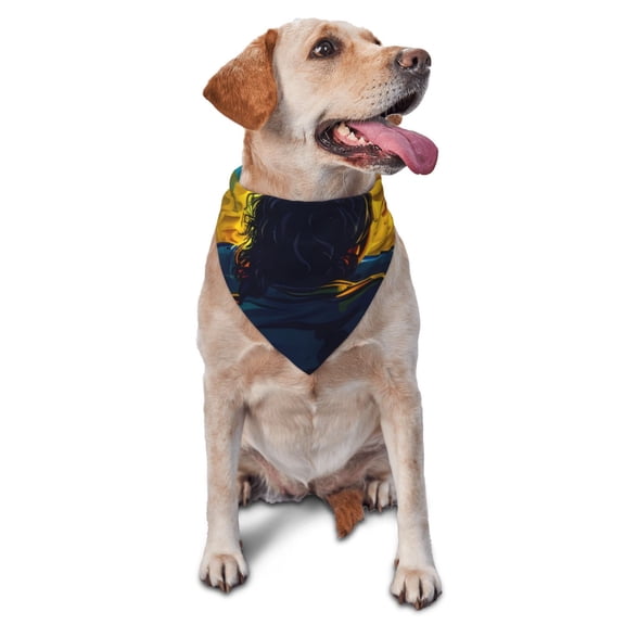 Naloa Abstract Starry Sky Dog Bandanas 1PC Washable Triangle Dog Scarfs Premium Durable Fabric, for Small Medium Large Dogs and Cats