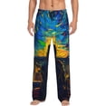 thumbnail image 1 of Naloa Abstract Starry Sky Pajama Pants Men, PJ Bottoms, Sleep & Lounge Pants-XX-Large, 1 of 6