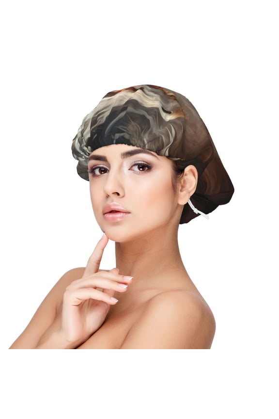 Abstract White Dragon Adjustable Hair Bonnet for Sleeping, Hair Wrap Sleep Cap Turban for Women Men, Curly Straight Hair Long Large Braid Unisex