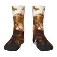 thumbnail image 1 of Naloa Adorable Calf Butterflies Champagne Kids Socks Unisex Kids and Toddlers' Crew Socks, ,1 Pairs, 1 of 5