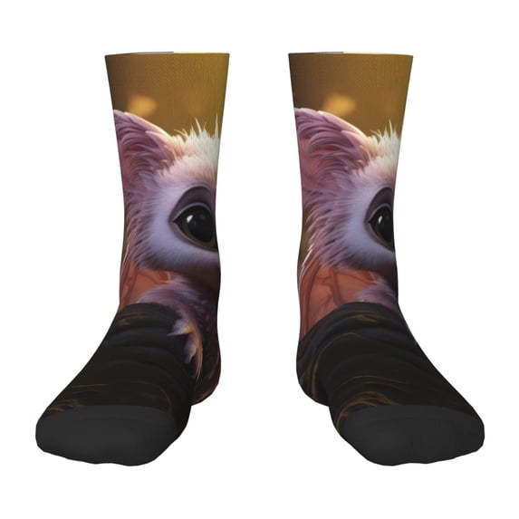 Naloa Adorable Fluffy Bat Kids Socks Unisex Kids and Toddlers' Crew Socks, ,1 Pairs