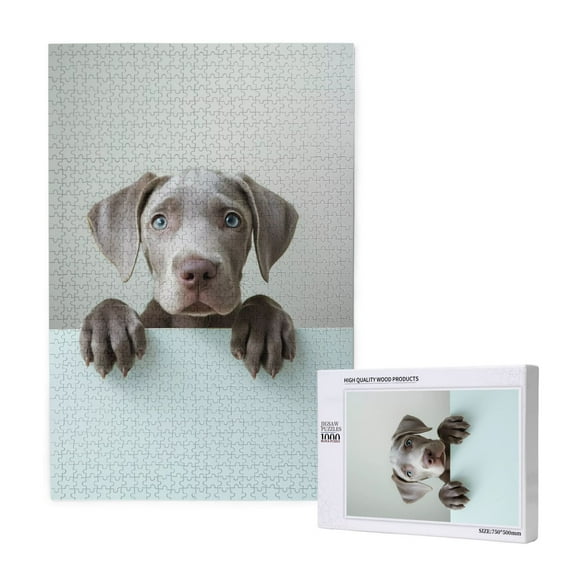 Naloa Adorable Puppy Portrait Custom Puzzles Personalized Puzzle 1000 Pieces from Photo Custom Jigsaw Puzzle for Wedding, Graduation, (29.519.7in, Vertical)