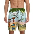 thumbnail image 1 of Naloa African Women Men's Short Pajama Pants, Lounge Comfort Shorts with Elasticized Waistband and Side Pockets - XX-Large, 1 of 9