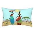 thumbnail image 1 of Naloa African Women Pillow Covers, Throw Pillow Case Cushion Covers,Cushion for Bedroom,Couch,Home-16"x24", 1 of 6
