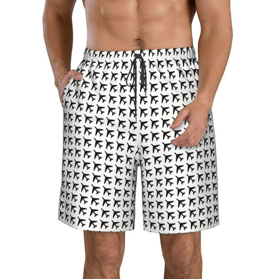 Naloa Airplane Men's Beach Shorts, Surfing shorts, Swim trunks, Quick Dry Swim Trunks for Surfing Beach Fun - XX-Large