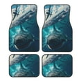 thumbnail image 1 of Naloa Airplane Shark Car Foot Mat Set of 4 Pieces - Universal Floor Liner Neoprene Full Set Floor Mats for Cars Trucks SUV, 1 of 7