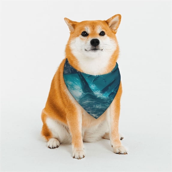 Naloa Airplane Shark Dog Bandana Large and Small-Dog Scarf Bib Handkerchief Accessories for Dogs and Cats(S-L)-Large