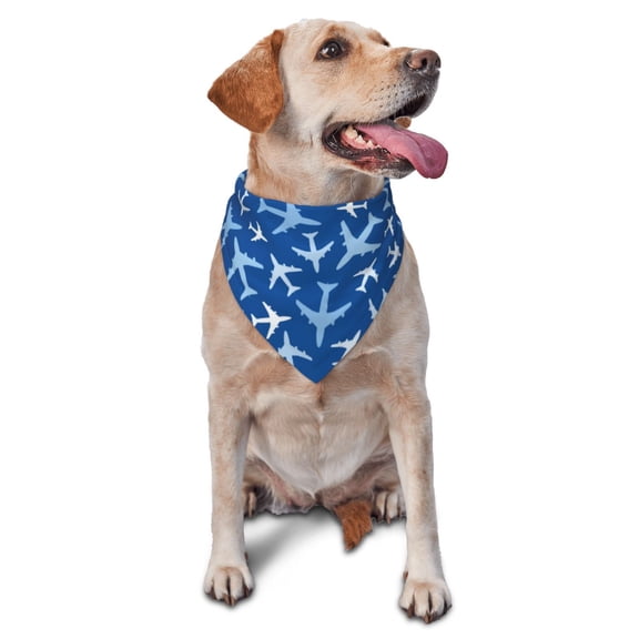 Naloa Airplanes in the Sky Dog Bandanas 1PC Washable Triangle Dog Scarfs Premium Durable Fabric, for Small Medium Large Dogs and Cats