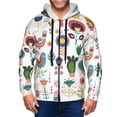 thumbnail image 1 of Naloa Alpaca Flower Men’s Hoodies, Zip up Hoodie, Sweatshirts,Hoodies for Men Sizes S-3XL-XX-Large, 1 of 5