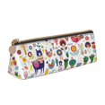 thumbnail image 1 of Naloa Alpaca Flower Print Leather Pencil Case - Portable Big Capacity Pencil Pouch Organizer Bag Stationery Bag for Work & Office Pencil Pen Case, 1 of 5