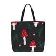 thumbnail image 1 of Naloa Amanita Mushroom Tote Bag for Women, Foldable Tote Bag With Zipper, Large Shoulder Bag, Top Handle Handbag for Travel, Work, Shopping, 1 of 9