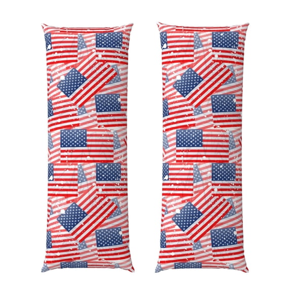 Naloa America Flags Super Soft 20x60 Body Pillow Case,Long Side Hidden Zipper(PILLOWS ARE NOT INCLUDED)