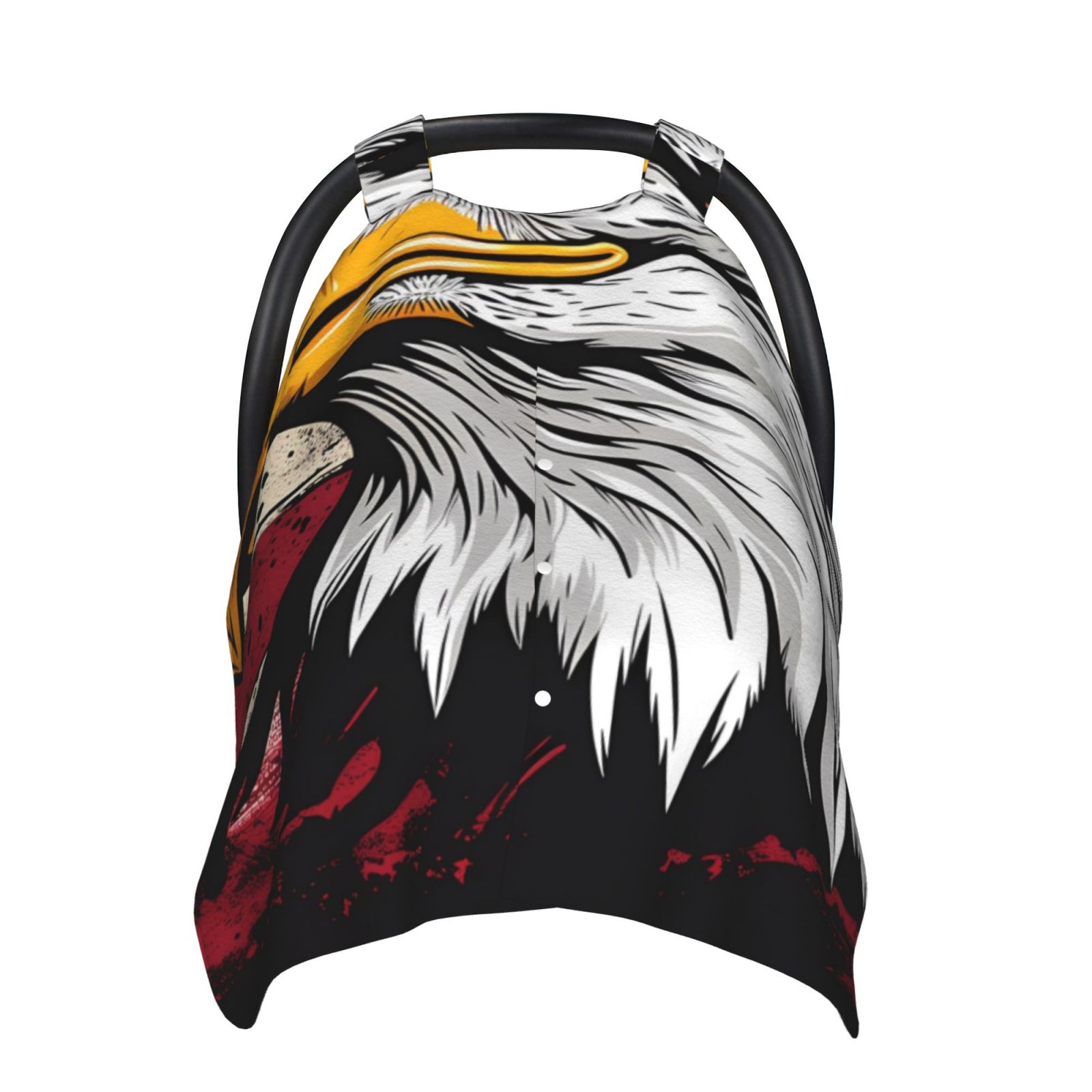 Naloa American Bald Eagle Baby Car Seat Cover, Breathable Baby Carrier Cover, Multiuse Baby Carrier Cover & Nursing Breastfeeding Cover