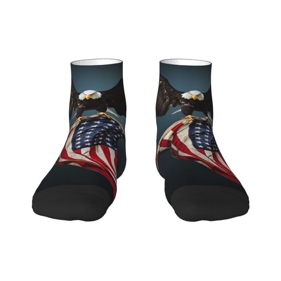 Naloa American Flag Ankle Socks for Women Non Slip Socks No Show Socks Classic Low Cut Casual Socks Casual Socks