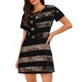 thumbnail image 1 of Naloa American Flag with Desert Camouflage Print Women Nightgowns,Womens Loungewear,Short Sleeve Sleepwear,Comfy Ladies Nightdress, 1 of 6