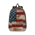 thumbnail image 1 of Naloa American Flag1 Canvas Backpack for Men Women Rucksack Casual Travel Daypack College Tote Satchel Bookbag for Teens-Small, 1 of 7