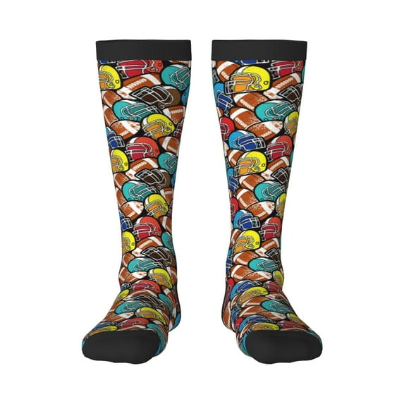 Naloa American Football Thigh High Socks Extra Long Stretchy Sock Women Over Knee High Opaque Stocking Daily Wear