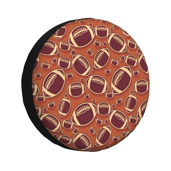 Naloa American Football1 PVC Leather Spare Tire Wheel Cover for Car Truck SUV Camper Trailer Universal Fit many size17 inch