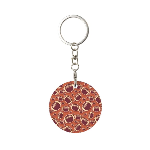 Naloa American Football1 Print Round Keychain Keychain Key Ring, Key Tag, Key Chain Bulk for Gift Accessories (Round)