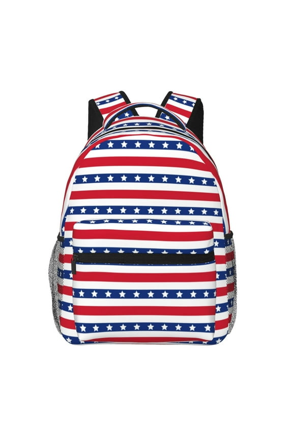 American Patriotic Stars And Stripes Print Solid Color Tie Formal Necktie for MenSuitable for business, daily life, work