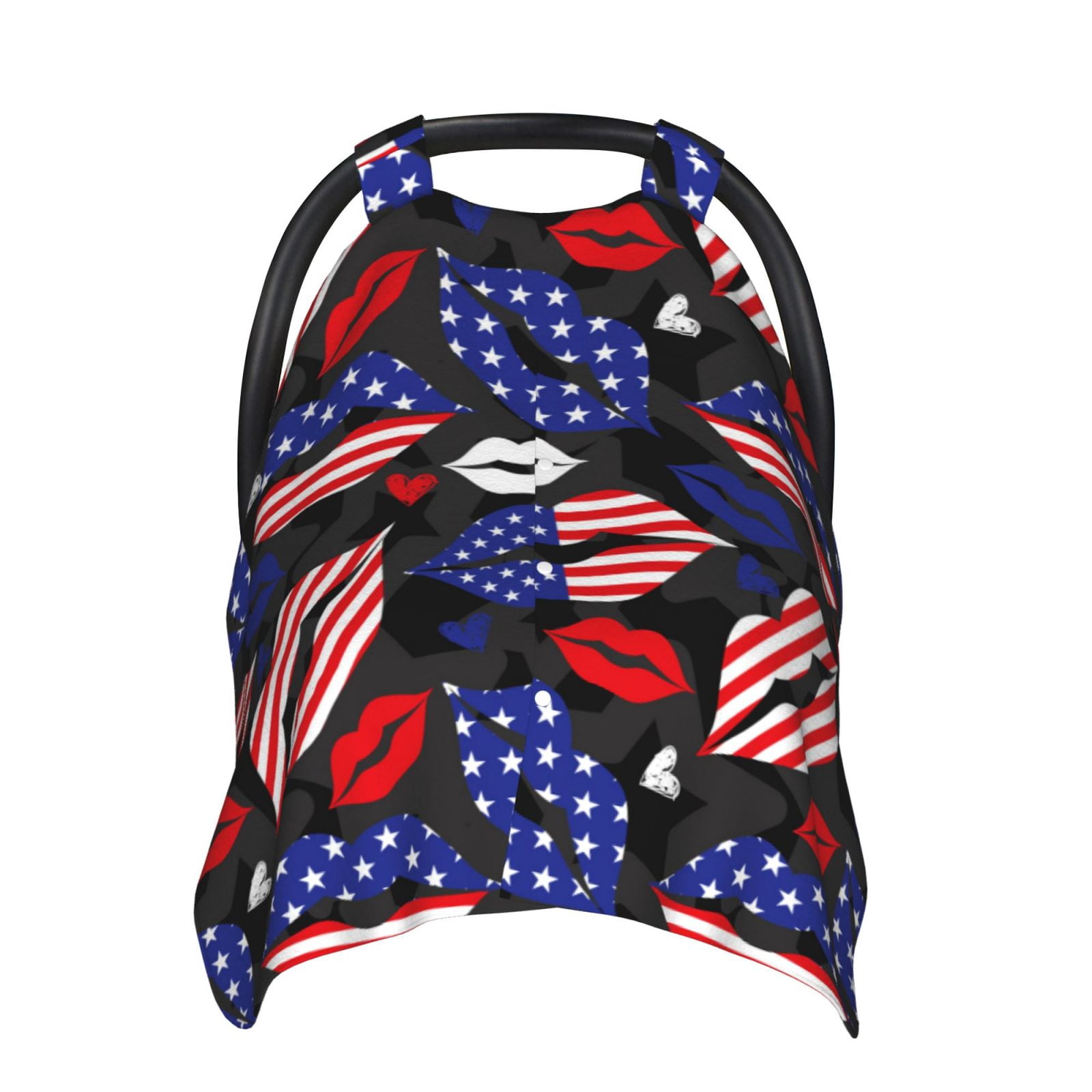 Naloa American With Lips Baby Car Seat Cover, Breathable Baby Carrier Cover, Multiuse Baby Carrier Cover & Nursing Breastfeeding Cover