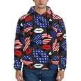 thumbnail image 1 of Naloa American With Lips Men's Casual Hooded Collar Drawstring Hoodies Pullover Sweatshirts Casual Long Sleeve Shirts-3X-Large, 1 of 7