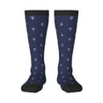 thumbnail image 1 of Naloa Anchor Heart Blue Thigh High Socks Extra Long Stretchy Sock Women Over Knee High Opaque Stocking Daily Wear, 1 of 6