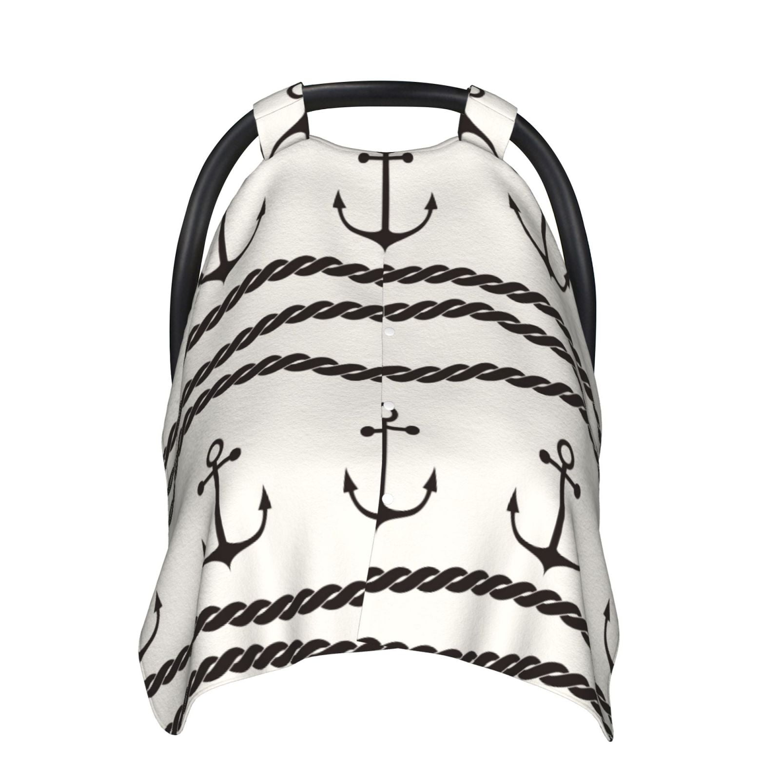 Naloa Anchors and Ropes Baby Car Seat Cover, Breathable Baby Carrier Cover, Multiuse Baby Carrier Cover & Nursing Breastfeeding Cover