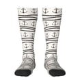 thumbnail image 1 of Naloa Anchors and Ropes Thigh High Socks Extra Long Stretchy Sock Women Over Knee High Opaque Stocking Daily Wear, 1 of 6